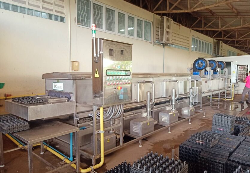 GT_เครื่องล้างถาดไข่ พร้อมเครื่องเป่าลม